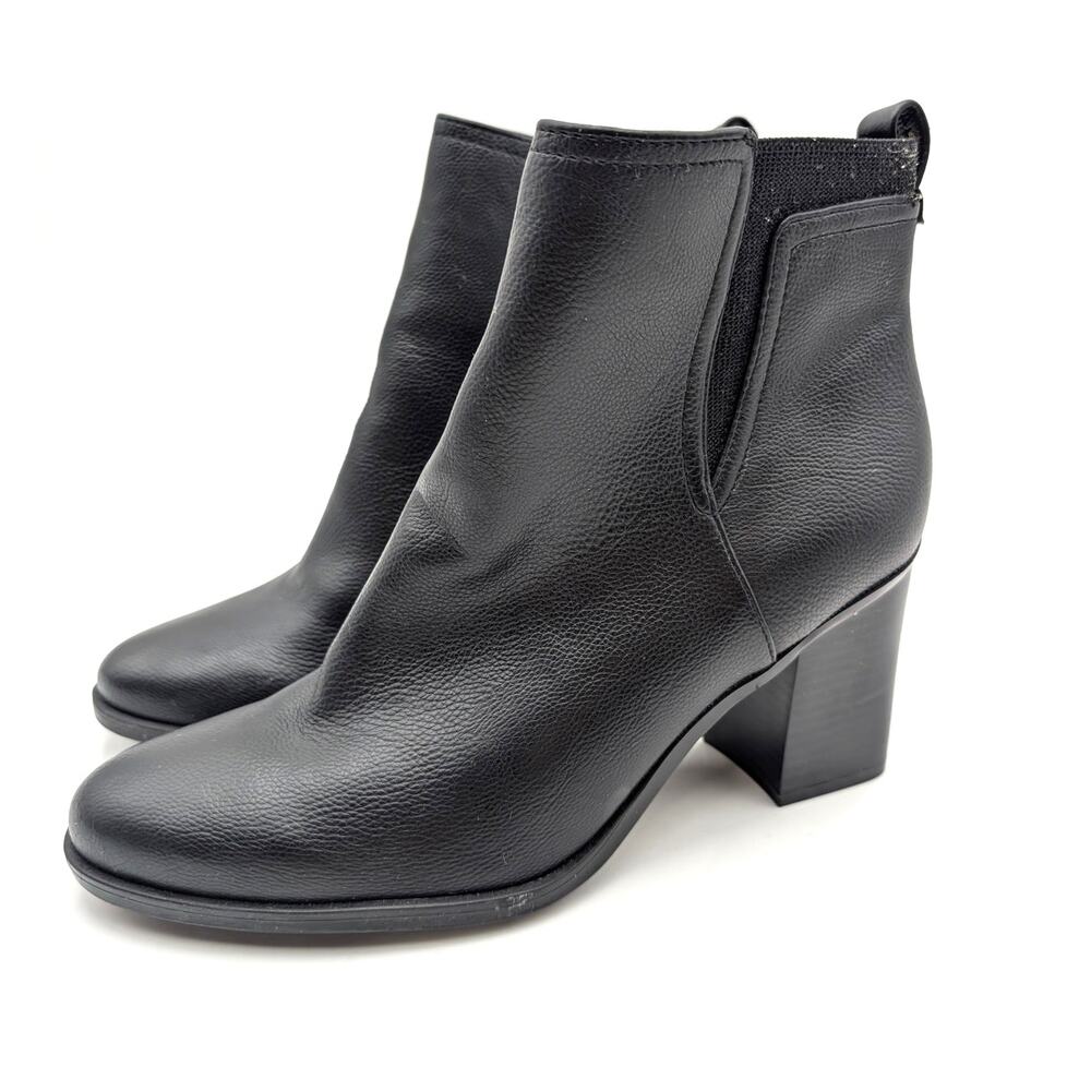 Naturalizer Jodi Bock Heel Ankle Bootie Side Zip Women's Black Size US11M EU42